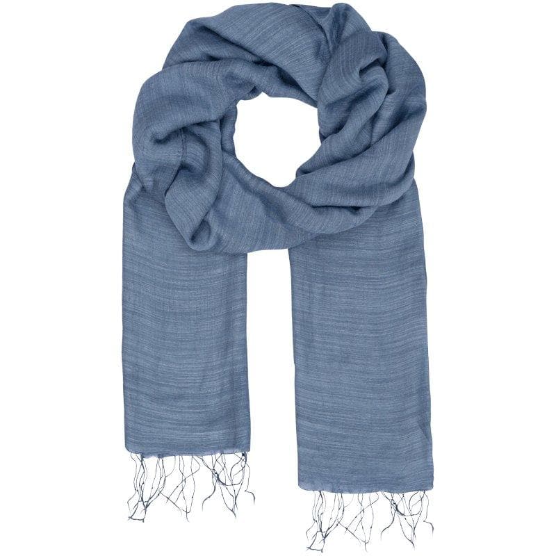 Long silk scarf in smoke grey.  Soft and easy to wrap around the neck on chilly evenings.