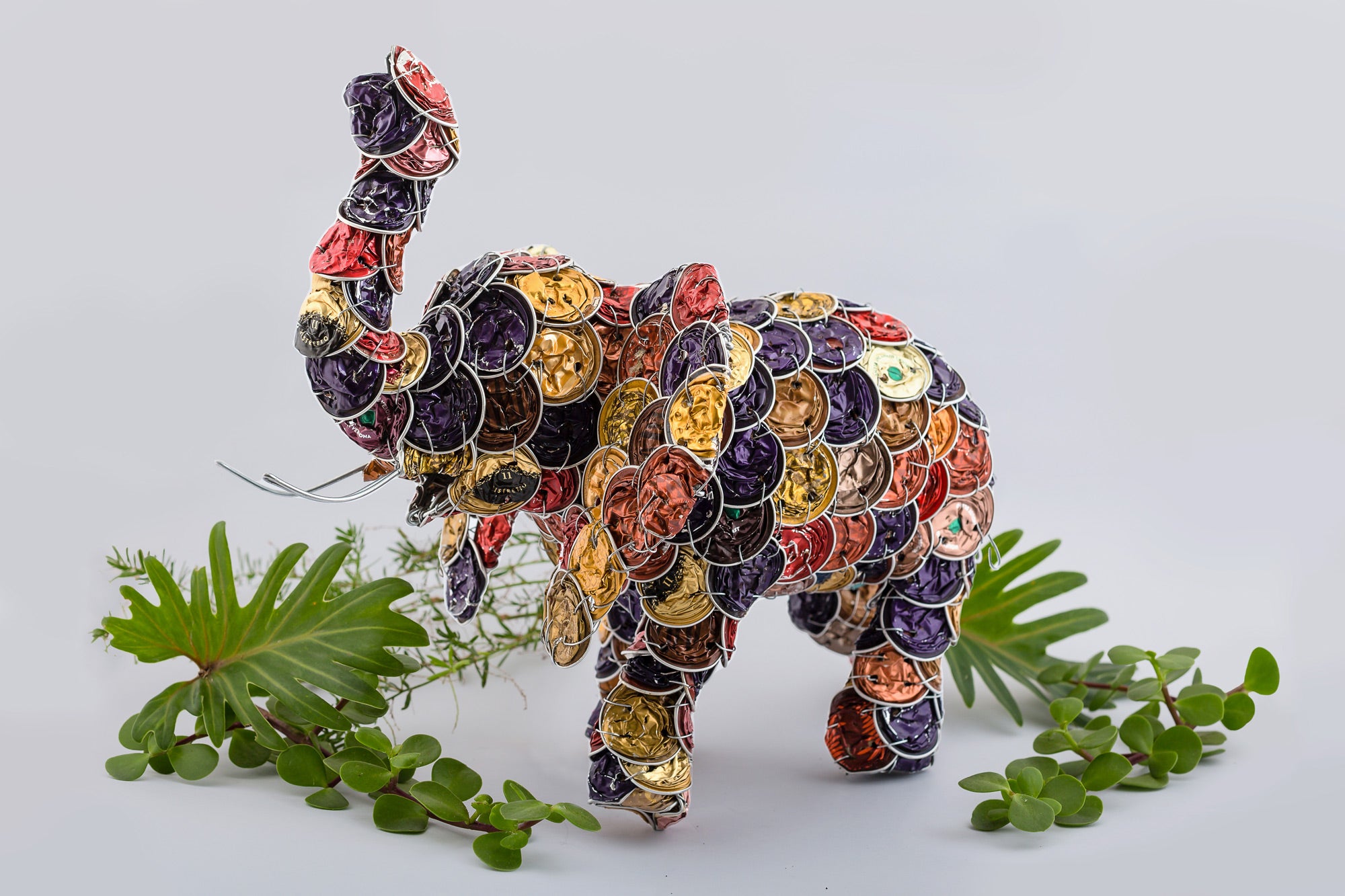 African Upcycled Coffee Pod Elephant