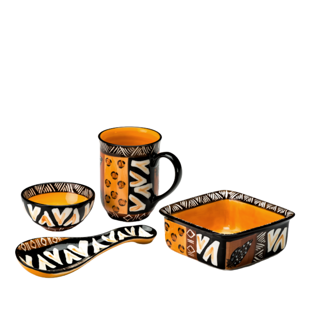 Animal Print hand made ceramics collection from South Africa. Fair trade. Microwave and dishwasher safe.