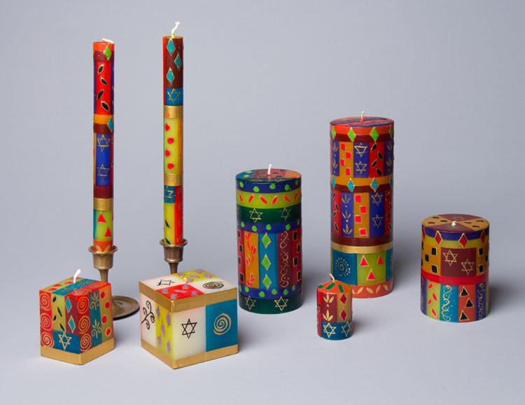 Judaica handcrafted candle collection made in South Africa. Fair trade home decor.