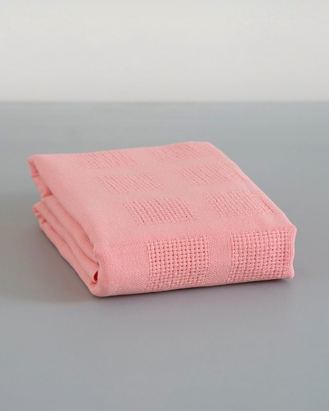 Flamingo pink/orange organic cotton baby blanket. It even LOOKS soft!
